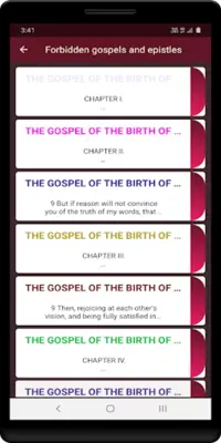 Forbidden gospels and epistles android App screenshot 2